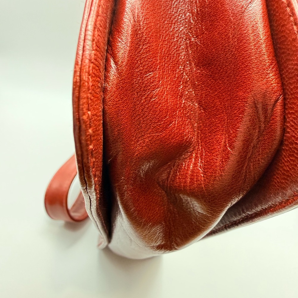 VINTAGE Prada Madras Bachel Leather Flap Bag - Porpora Red Tortoise - Picture 8 of 15